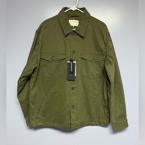 NWT Denim &Flower Khaki Green Shirt Jacket men’s size L